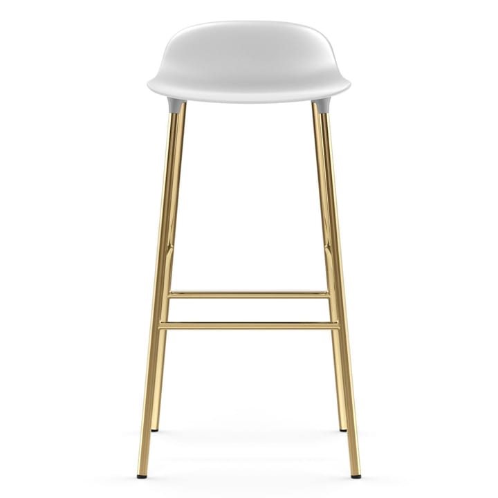 Taburete de bar con patas de bronce Form 75 cm, Blanco Normann Copenhagen