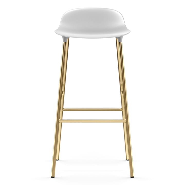 Taburete de bar con patas de bronce Form 75 cm - Blanco - Normann Copenhagen