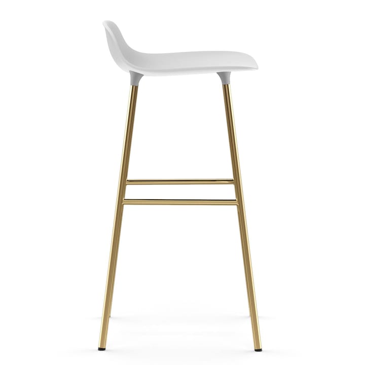 Taburete de bar con patas de bronce Form 75 cm, Blanco Normann Copenhagen