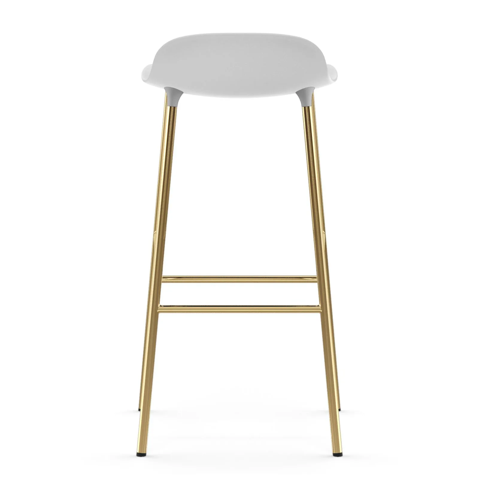 Taburete de bar con patas de bronce Form 75 cm, Blanco Normann Copenhagen