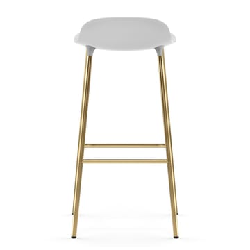 Taburete de bar con patas de bronce Form 75 cm - Blanco - Normann Copenhagen