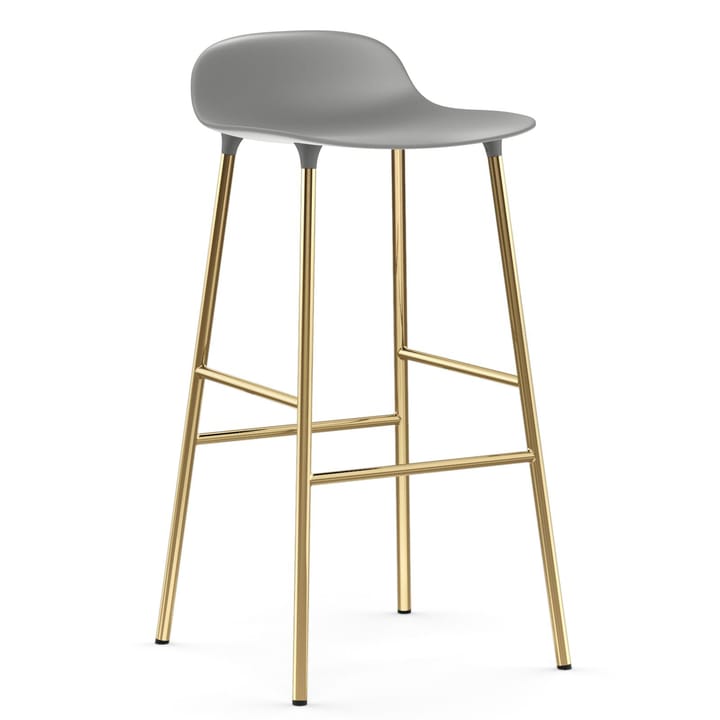 Taburete de bar con patas de bronce Form 75 cm - Gris - Normann Copenhagen