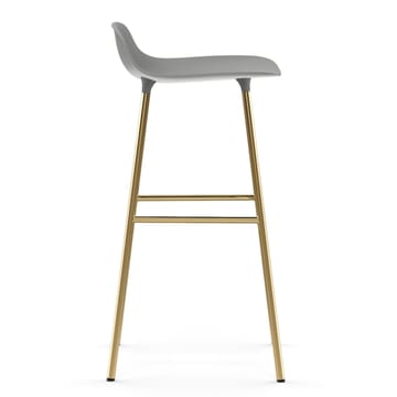 Taburete de bar con patas de bronce Form 75 cm - Gris - Normann Copenhagen