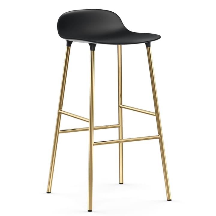 Taburete de bar con patas de bronce Form 75 cm - Negro - Normann Copenhagen