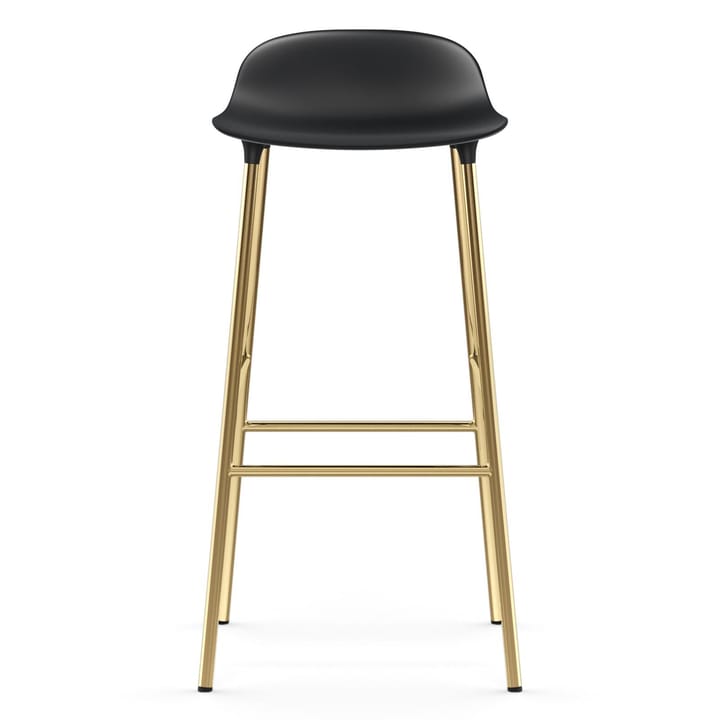 Taburete de bar con patas de bronce Form 75 cm, Negro Normann Copenhagen