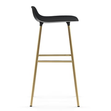 Taburete de bar con patas de bronce Form 75 cm - Negro - Normann Copenhagen