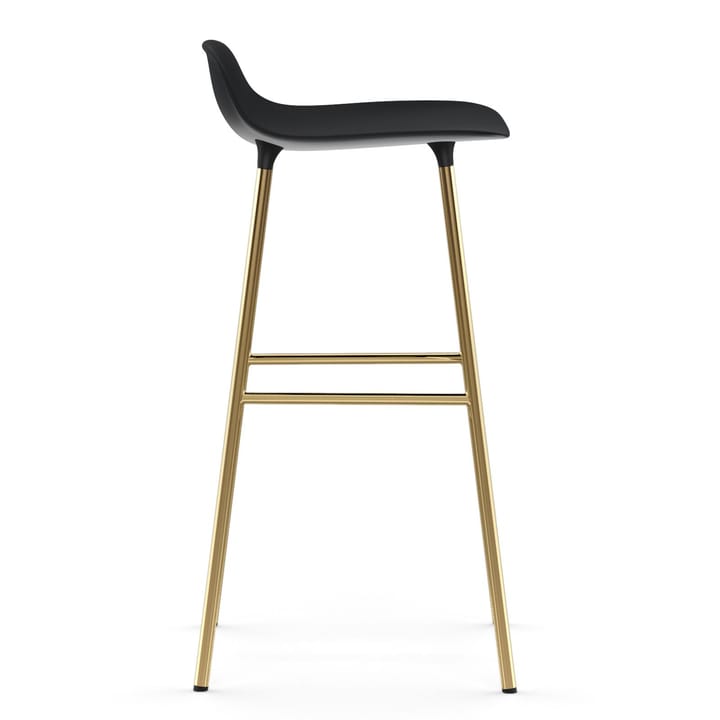 Taburete de bar con patas de bronce Form 75 cm, Negro Normann Copenhagen