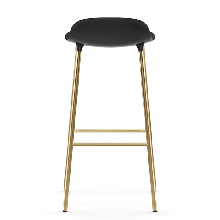 Taburete de bar con patas de bronce Form 75 cm, Negro Normann Copenhagen