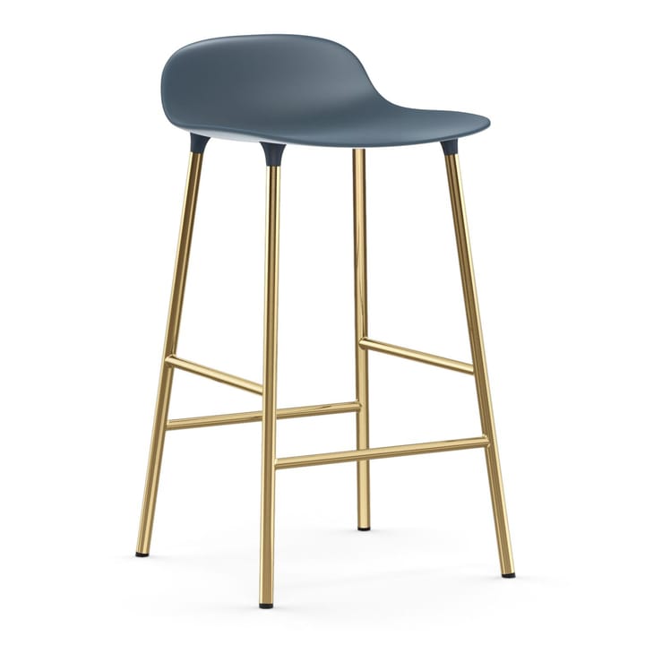 Taburete de bar con patas de bronce Form - Azul - Normann Copenhagen