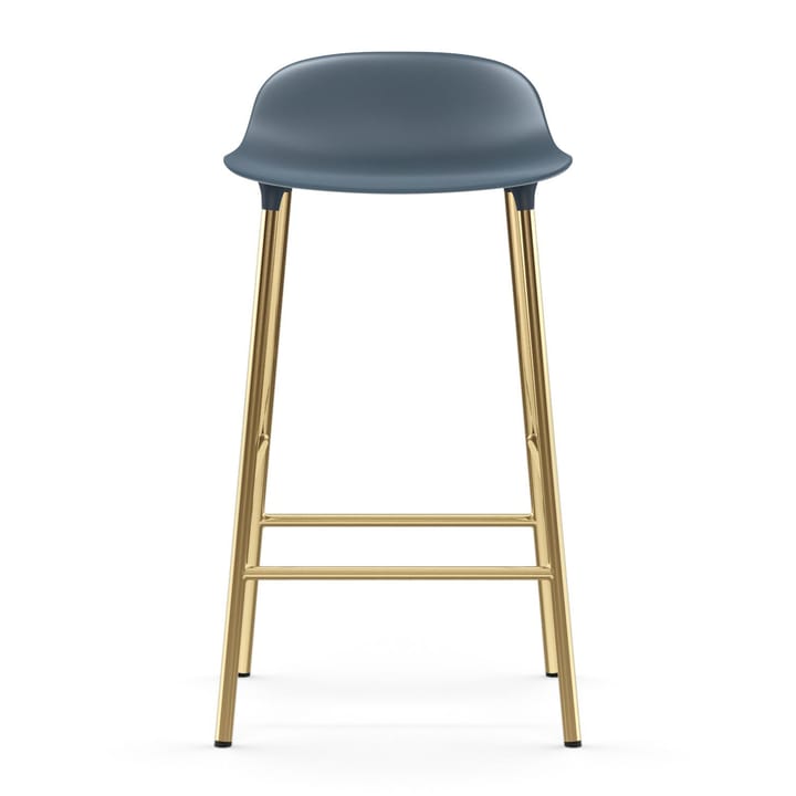 Taburete de bar con patas de bronce Form, Azul Normann Copenhagen