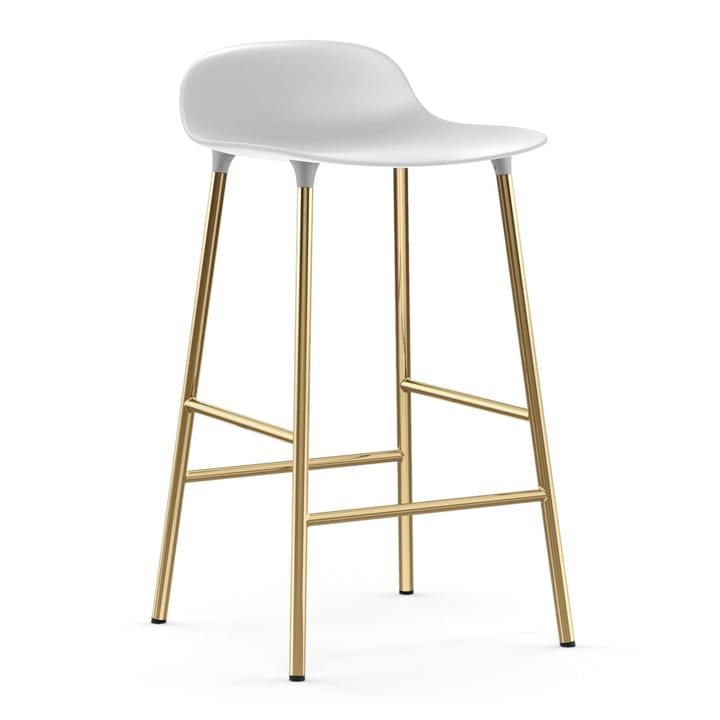 Taburete de bar con patas de bronce Form - Blanco - Normann Copenhagen