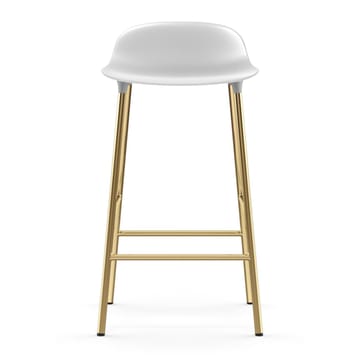 Taburete de bar con patas de bronce Form - Blanco - Normann Copenhagen