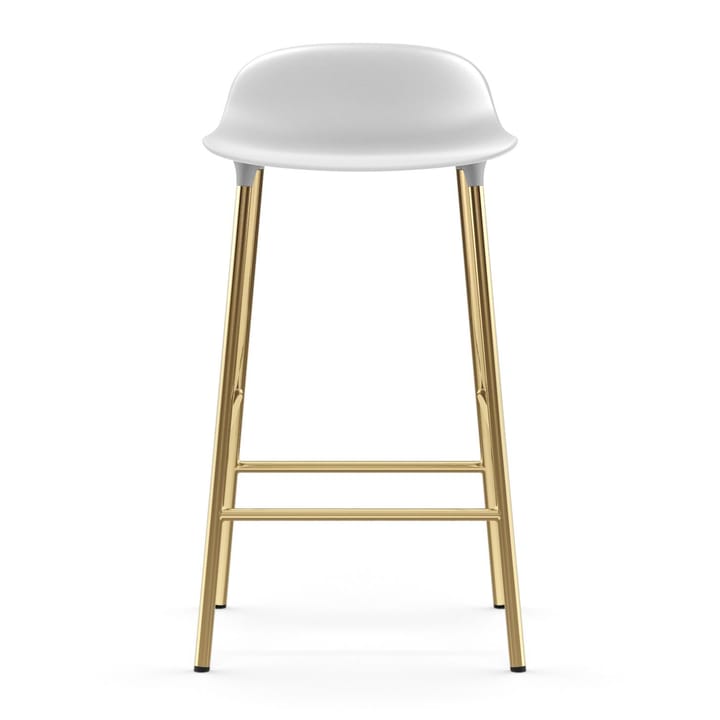 Taburete de bar con patas de bronce Form - Blanco - Normann Copenhagen