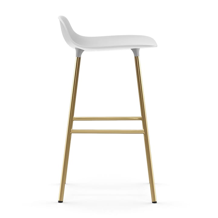 Taburete de bar con patas de bronce Form, Blanco Normann Copenhagen