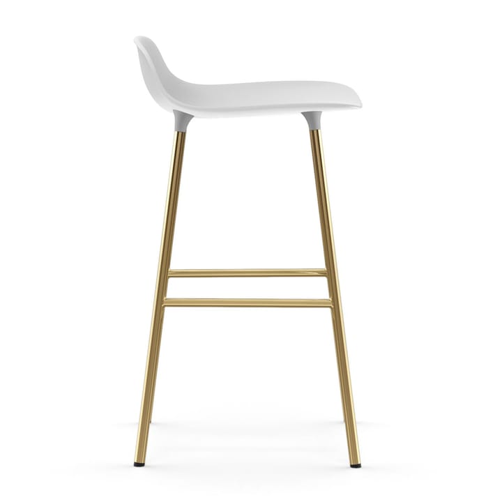 Taburete de bar con patas de bronce Form - Blanco - Normann Copenhagen