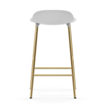 Taburete de bar con patas de bronce Form - Blanco - Normann Copenhagen