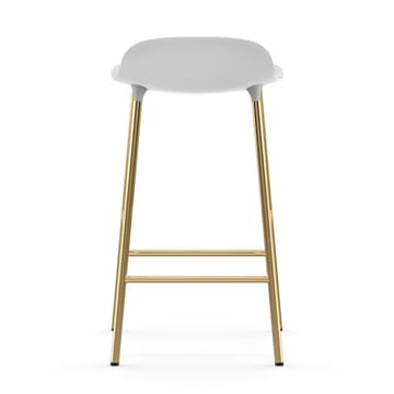 Taburete de bar con patas de bronce Form - Blanco - Normann Copenhagen