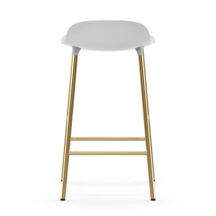 Taburete de bar con patas de bronce Form, Blanco Normann Copenhagen
