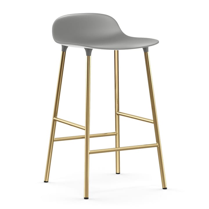 Taburete de bar con patas de bronce Form - Gris - Normann Copenhagen