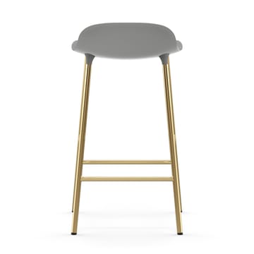 Taburete de bar con patas de bronce Form - Gris - Normann Copenhagen