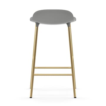 Taburete de bar con patas de bronce Form - Gris - Normann Copenhagen