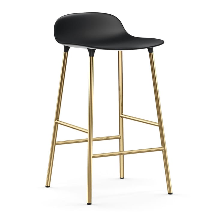 Taburete de bar con patas de bronce Form - Negro - Normann Copenhagen