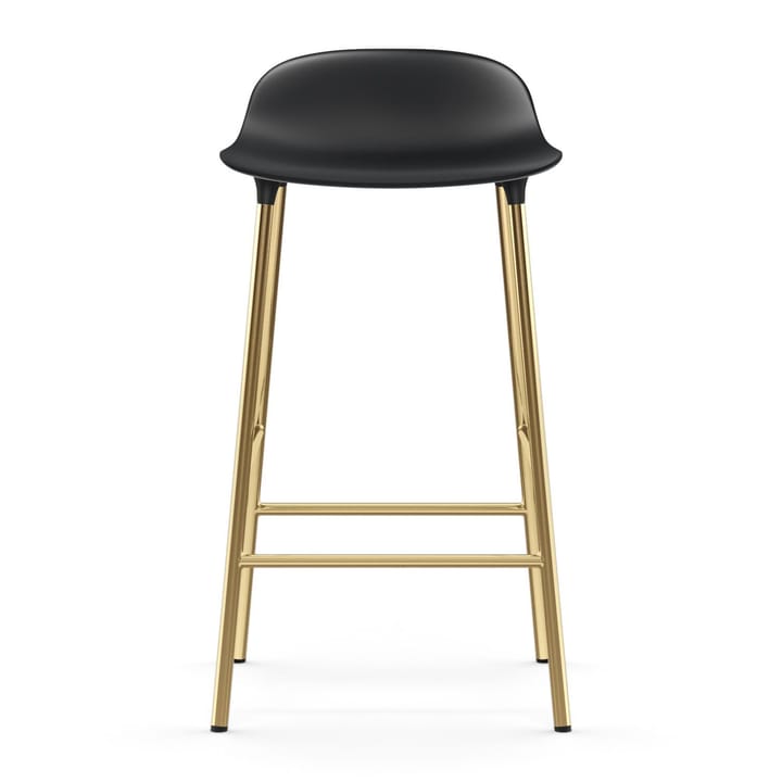 Taburete de bar con patas de bronce Form, Negro Normann Copenhagen