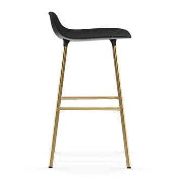Taburete de bar con patas de bronce Form - Negro - Normann Copenhagen