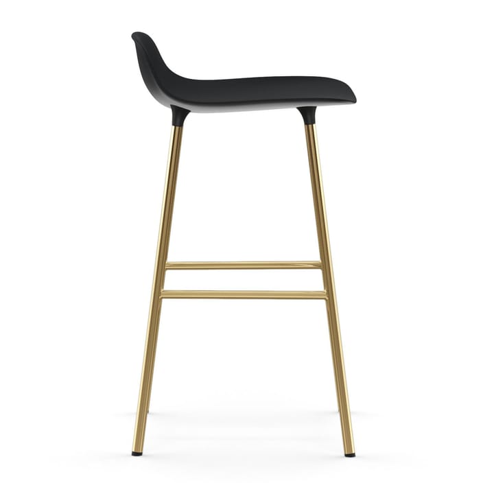 Taburete de bar con patas de bronce Form, Negro Normann Copenhagen