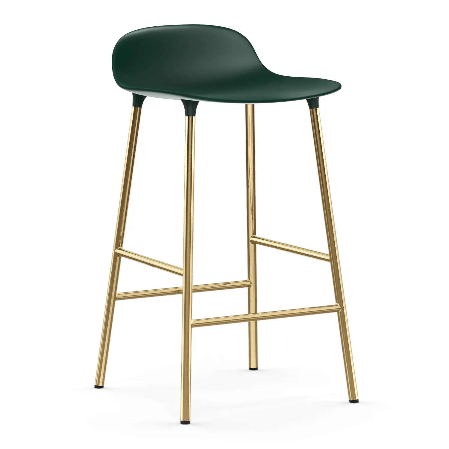 Taburete de bar con patas de bronce Form, Verde Normann Copenhagen