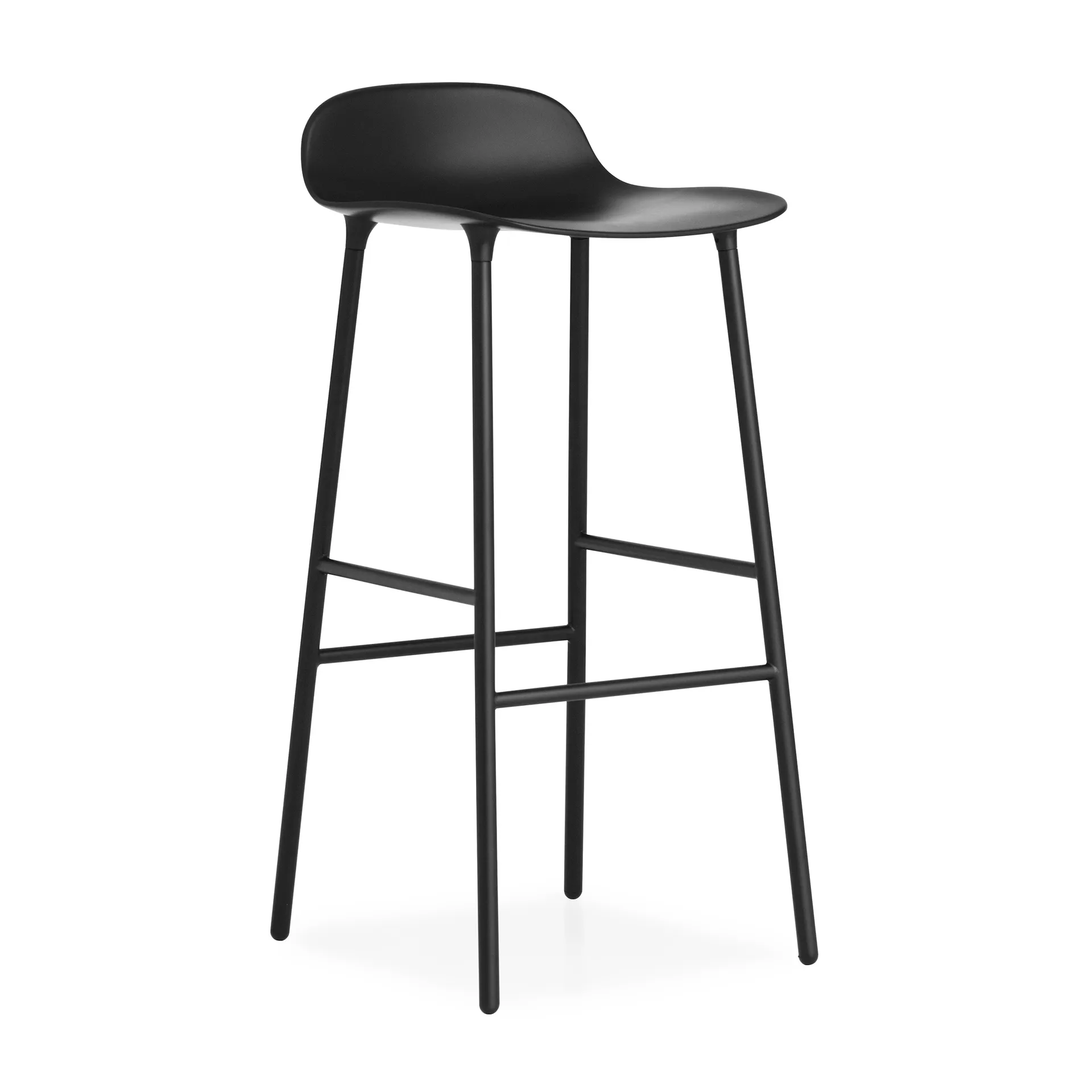 Taburete de bar con patas de metal Form 75 cm, negro Normann Copenhagen
