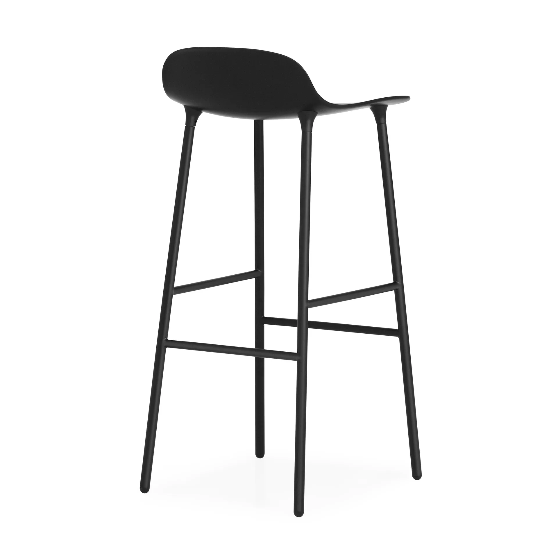 Taburete de bar con patas de metal Form 75 cm, negro Normann Copenhagen