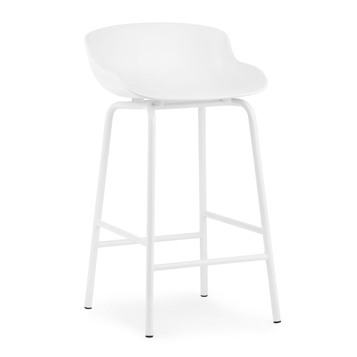 Taburete de bar con patas de metal Hyg 65 cm  - Blanco - Normann Copenhagen