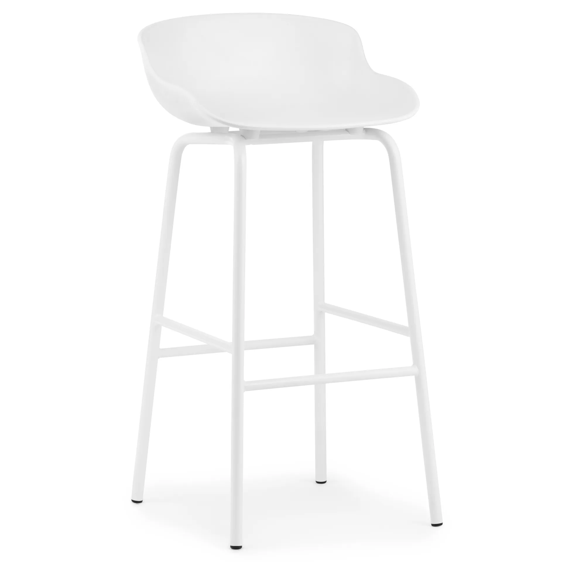 Taburete de bar con patas de metal Hyg 75 cm, Blanco Normann Copenhagen