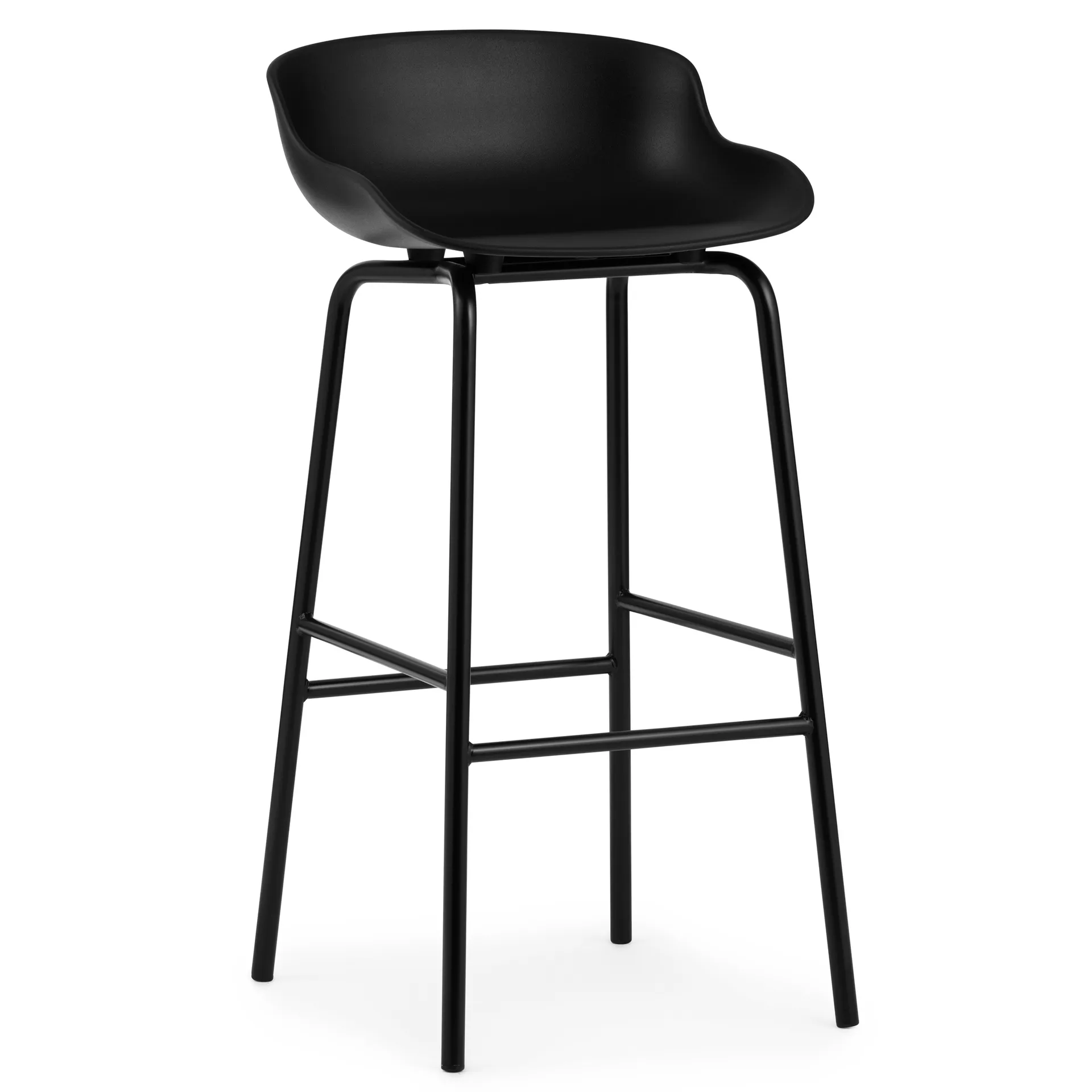 Taburete de bar con patas de metal Hyg 75 cm, Negro Normann Copenhagen