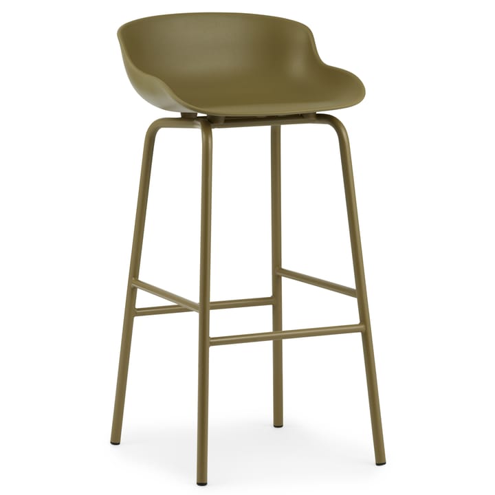 Taburete de bar con patas de metal Hyg 75 cm  - Verde oliva - Normann Copenhagen