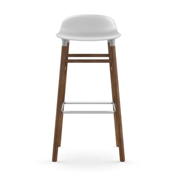 Taburete de bar con patas de nogal Form - blanco - Normann Copenhagen