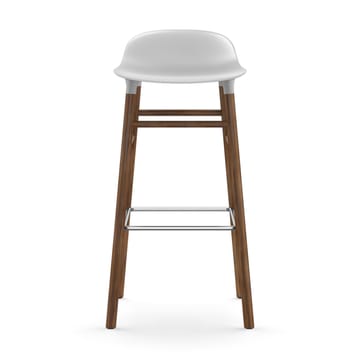 Taburete de bar con patas de nogal Form   - blanco - Normann Copenhagen