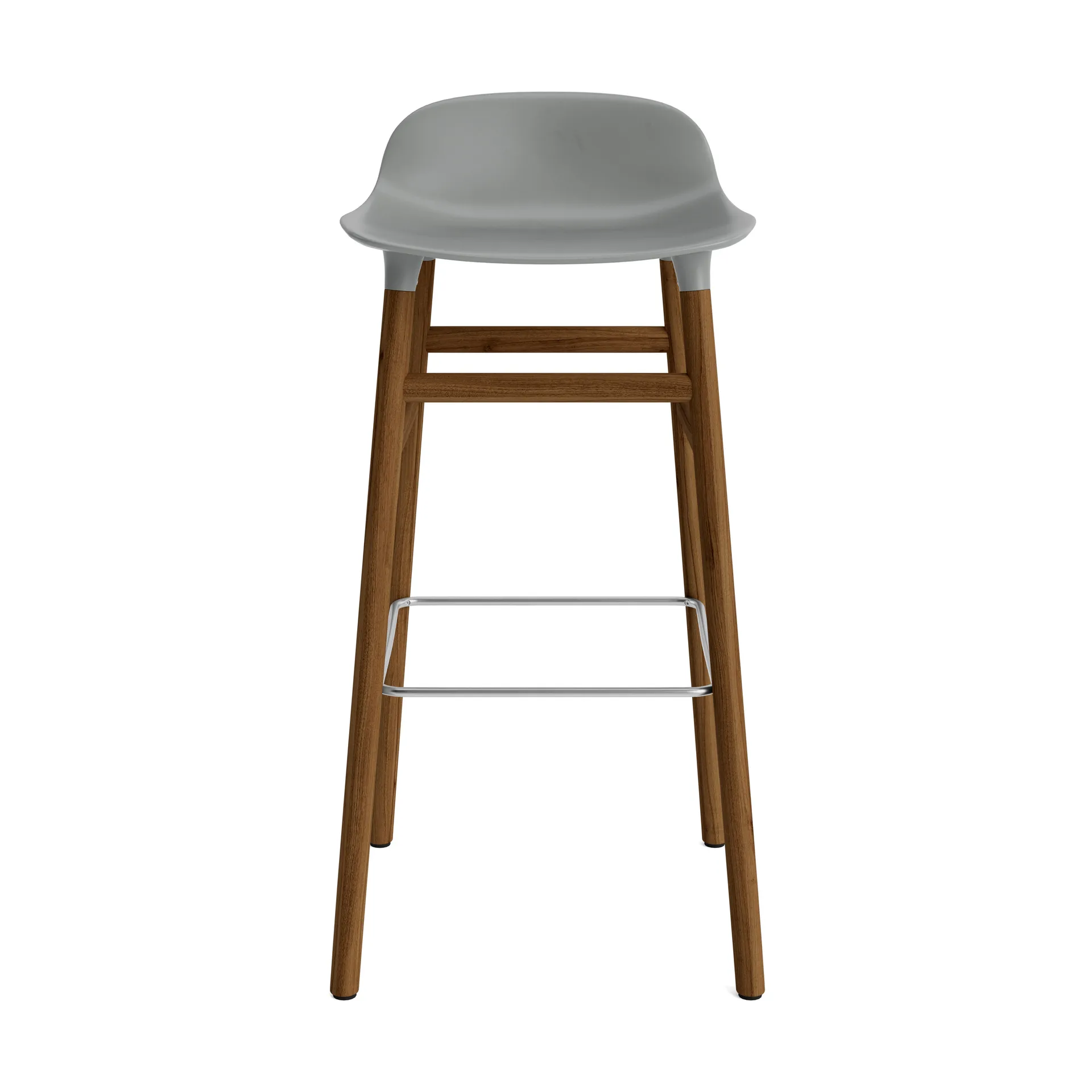 Taburete de bar con patas de nogal Form, Gris Normann Copenhagen