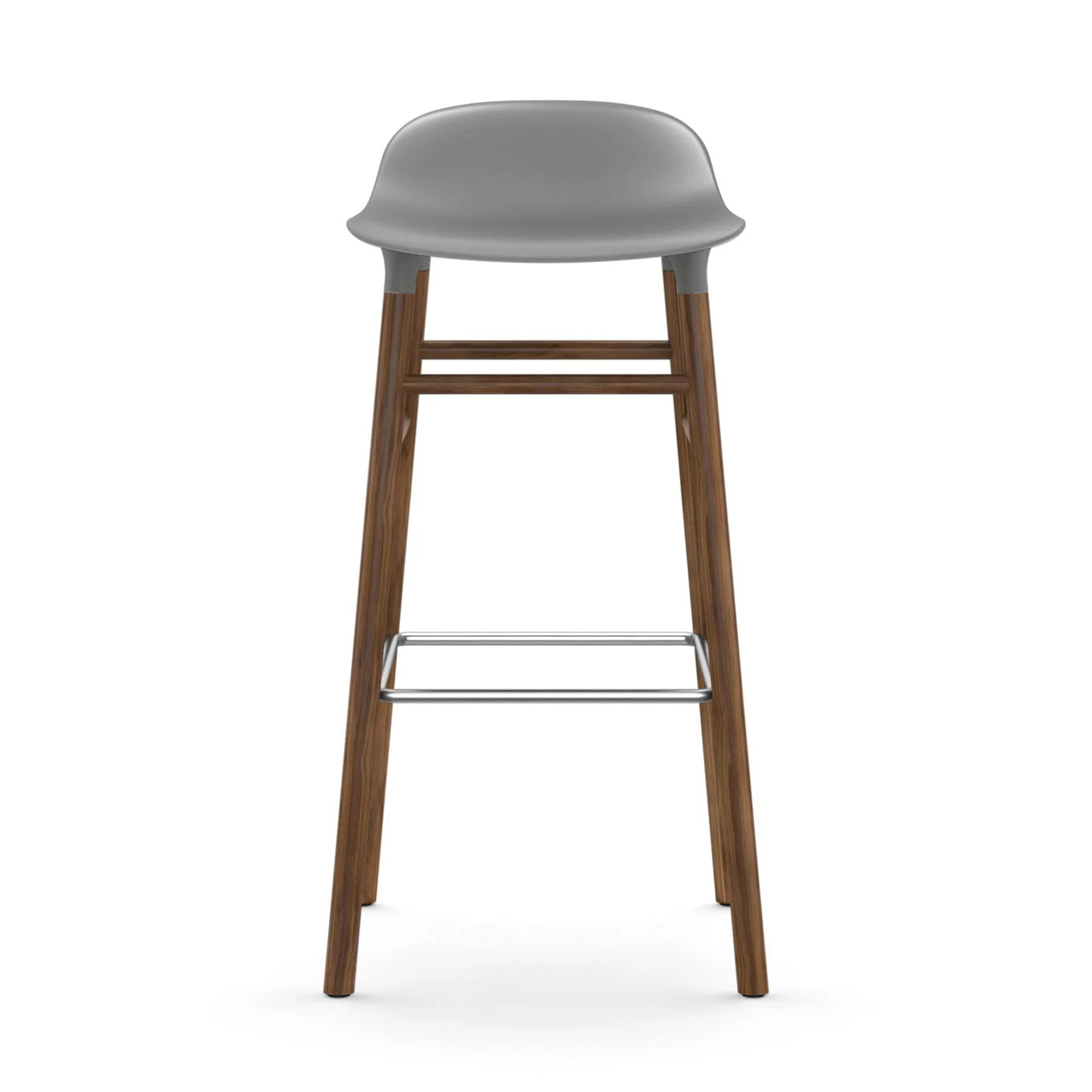 Taburete de bar con patas de nogal Form, Gris Normann Copenhagen