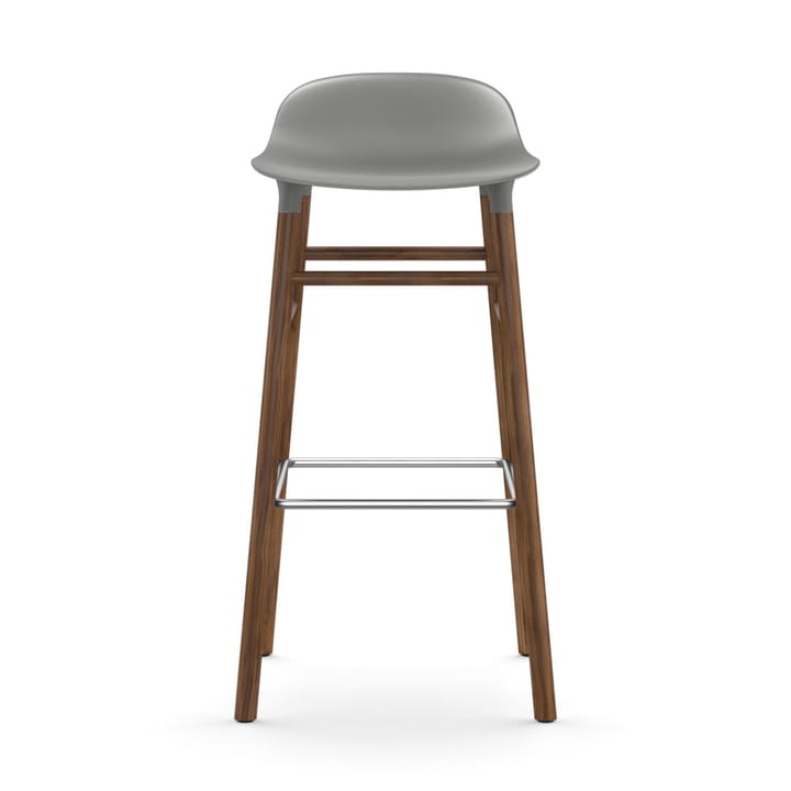 Taburete de bar con patas de nogal Form, Gris Normann Copenhagen