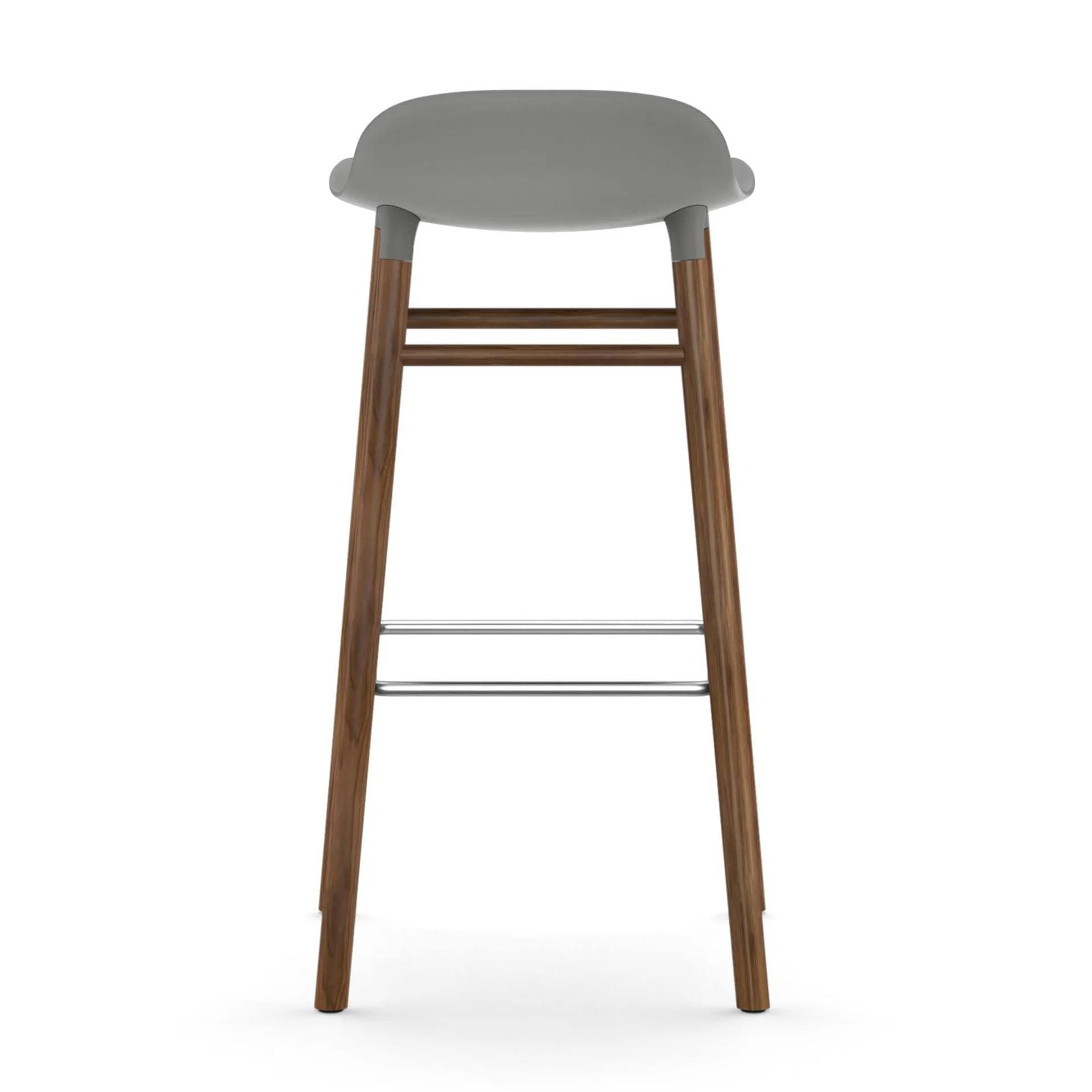 Taburete de bar con patas de nogal Form, Gris Normann Copenhagen