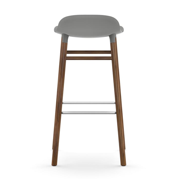 Taburete de bar con patas de nogal Form, Gris Normann Copenhagen