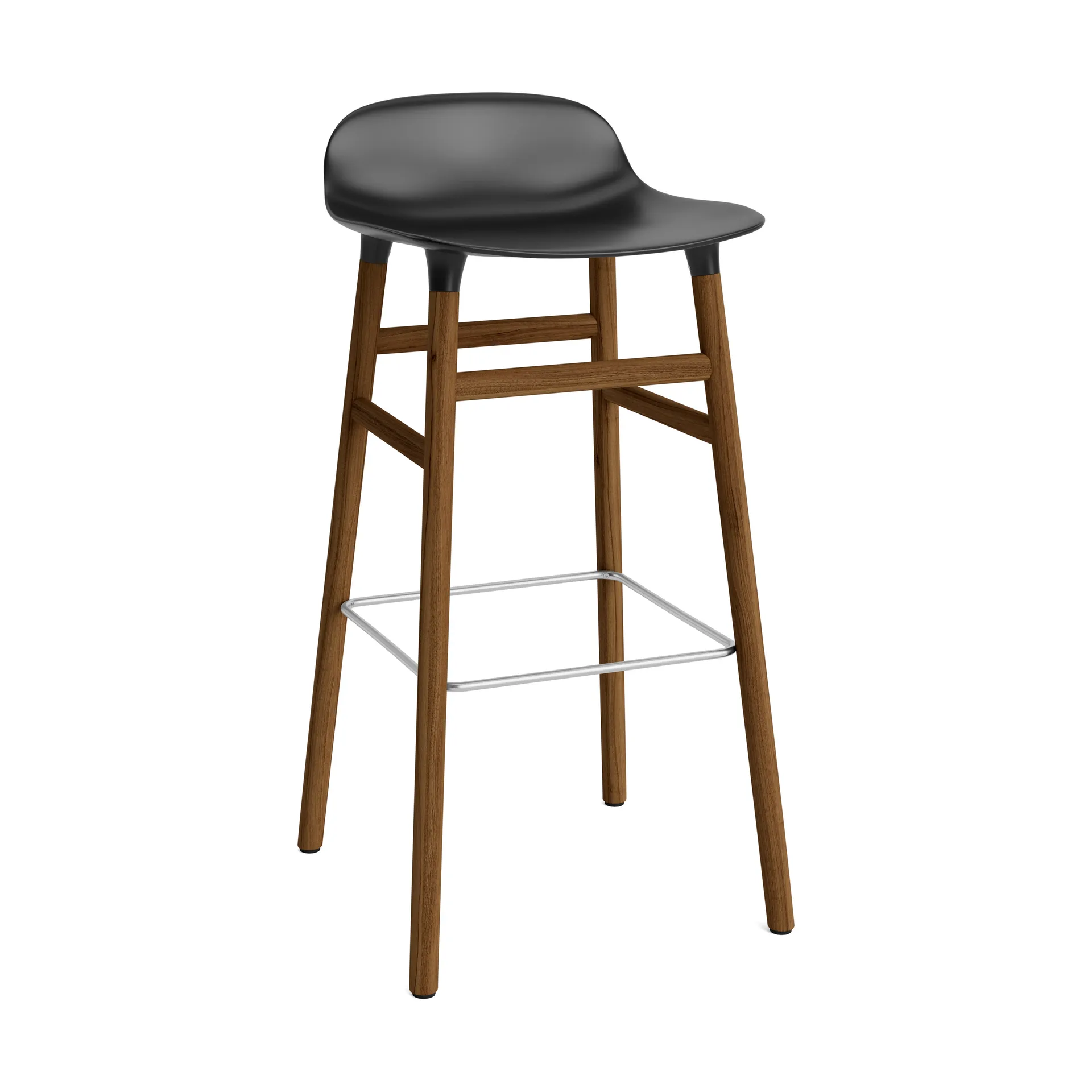 Taburete de bar con patas de nogal Form, negro Normann Copenhagen