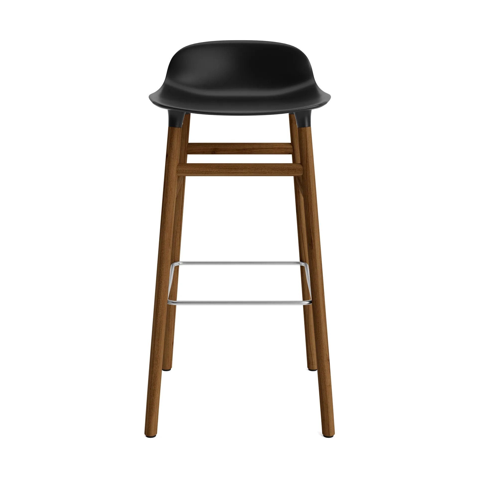 Taburete de bar con patas de nogal Form, negro Normann Copenhagen