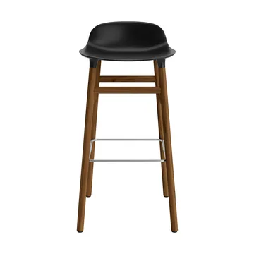Taburete de bar con patas de nogal Form - negro - Normann Copenhagen
