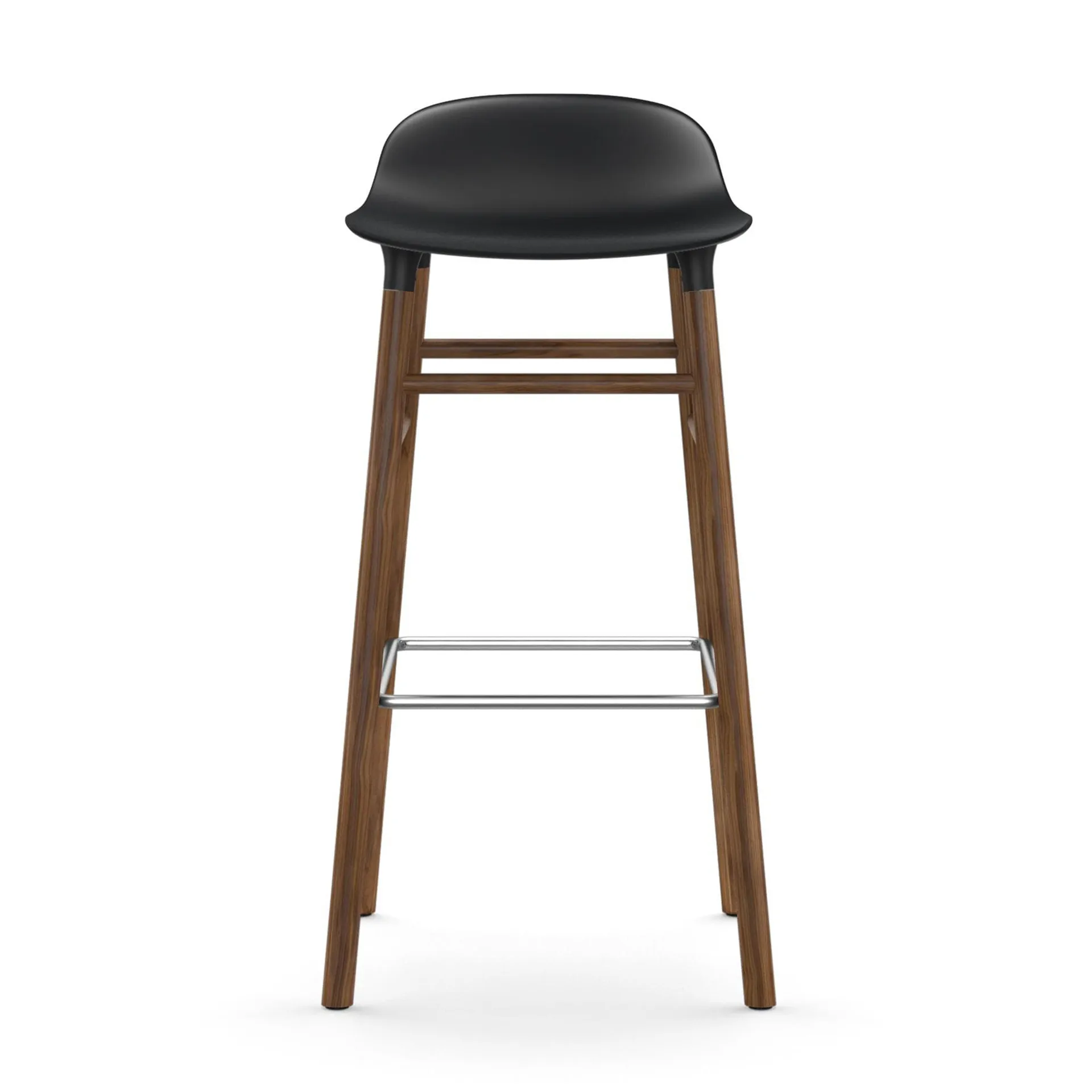 Taburete de bar con patas de nogal Form, negro Normann Copenhagen