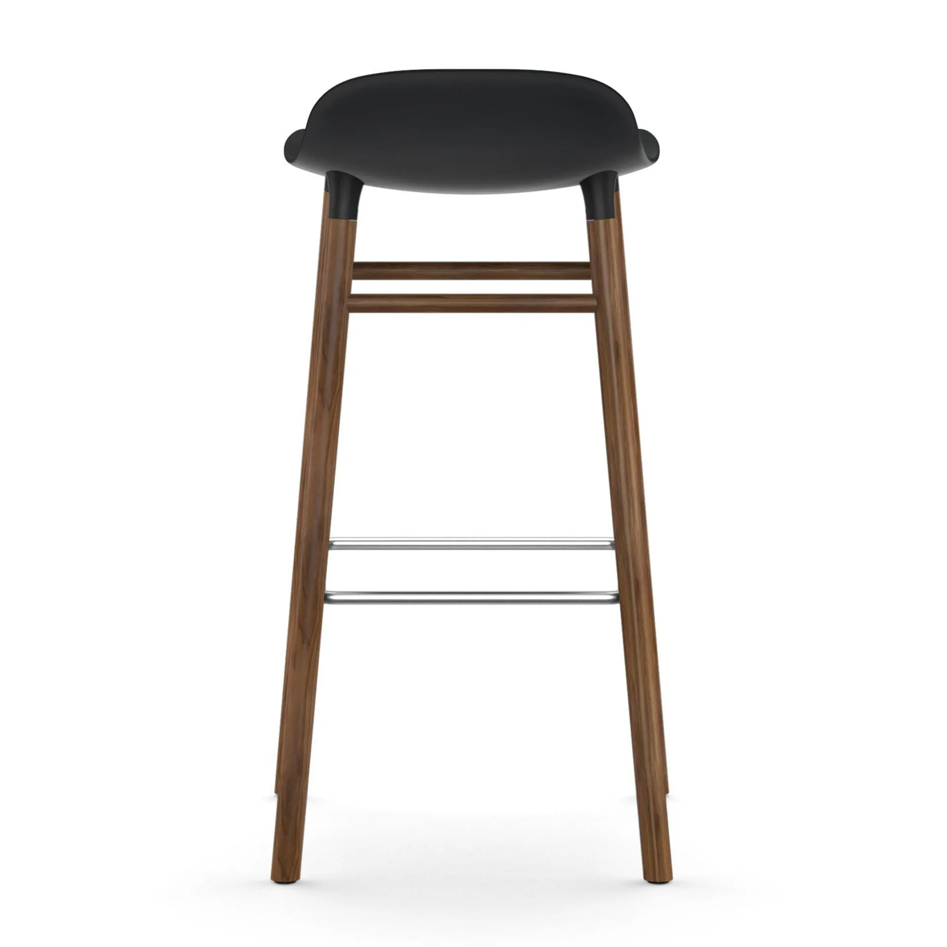 Taburete de bar con patas de nogal Form, negro Normann Copenhagen
