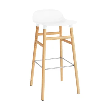 Taburete de bar con patas de roble Form  - blanco - Normann Copenhagen