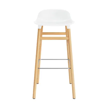 Taburete de bar con patas de roble Form  - blanco - Normann Copenhagen